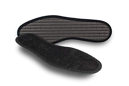pedag Summer Washable Pure Cotton Terry Barefoot Insole, Black, Us 8l/ 38 EU, (Pack of 1), 1 oz
