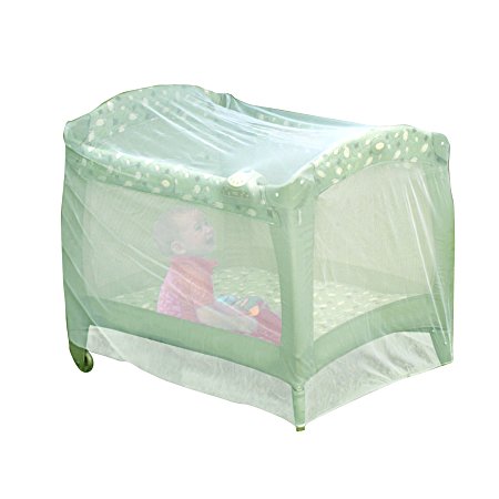 Nuby Baby Playpen Netting, Universal Size, White, Pack N Play Mosquito Net Tent, Play Yard Kid Insect Mesh Cover