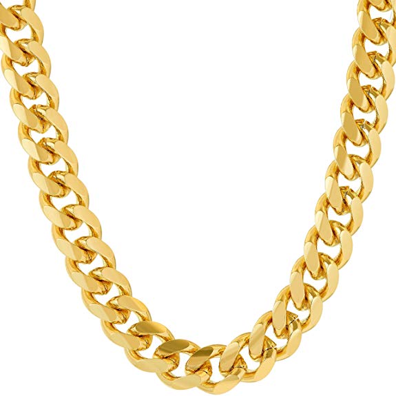 Lifetime Jewelry Necklace Chain [ 9mm Cuban Link Chain ] up to 20X More 24k Plating Than Other Gold Chains - Durable Necklaces for Men with Lifetime Replacement Guarantee 18 to 36 inches