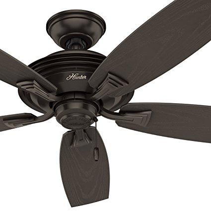 Hunter 52 in. Outdoor Ceiling Fan in Premier Bronze, Wet-Rated for Covered and Uncovered Applications (Certified Refurbished)