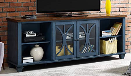 Martin Furniture BA380B Fully Assembled Bailey Console, 80", Rich Denim Blue