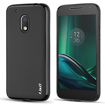 Moto G4 Play Case, J&D [Drop Protection] [Slim Cushion] [Lightweight Bumper] Shock Resistant Protective Slim Case for Moto G4 Play - Black