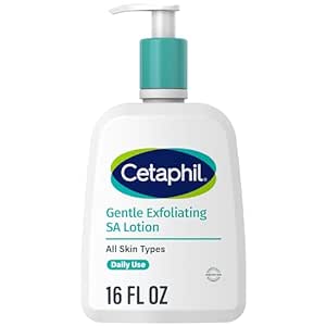 CETAPHIL Gentle Exfoliating SA Lotion, Lightweight Moisturizer for All Skin Types, 16 oz Pump Bottle, Salicylic Acid, Mandelic Acid & Gluconolactone, Gently Exfoliates, Dermatologist Recommended Brand