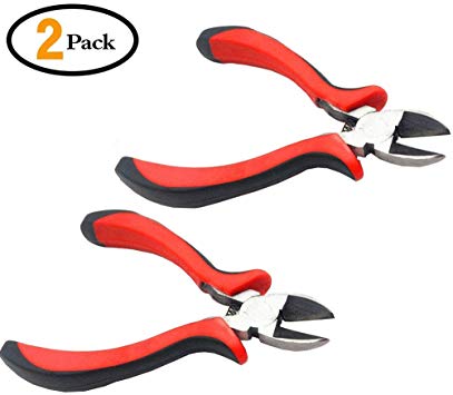 Wire Cutter - Side Cutter 5 Inch Cutting Pliers Nippers Repair Tool and Jewelry Making Pliers - 2 Pack