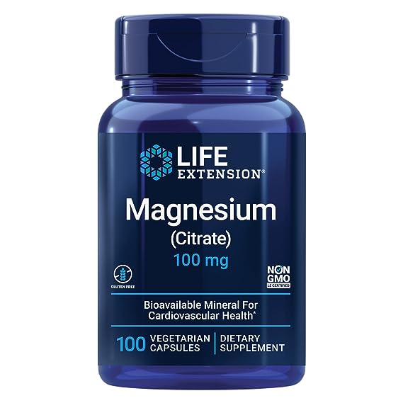 Life Extension Magnesium Citrate, 160 Mg, 100 Capsules