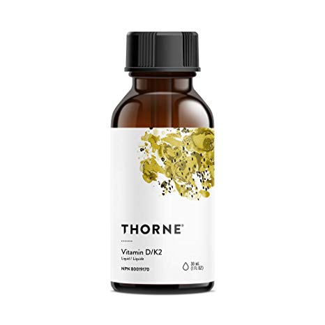 Thorne Research - Vitamin D/K2 Liquid (Metered Dispenser) - Dietary Supplement with Vitamins D3 and K2 to Support Healthy Bones and Muscles - 1 fluid ounce (30 mL)