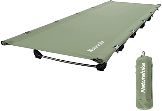 Naturehike Ultralight Folding Camping Cot, Portable Compact Backpacking Cot for Adults Camping, Hiking, Travel, Heavy Duty Support 330 Lbs