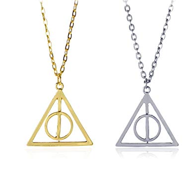 QXFQJT Friendship Necklace Time Turner Deathly Hallows Snitch Compass Best Friend Necklaces Gift