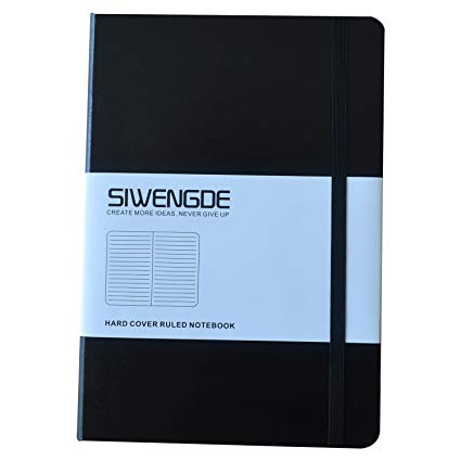 Siwengde Large A5 Lined Journal College Ruled Notebook (145x210mm) 5.7"x8.27" 160 Lined Ruled Pages Premium Thick Smooth Paper 100gsm Ink-Proof