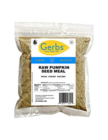 Ground Pumpkin Seed Meal, 1 LB Bag - Food Allergy Safe & Non GMO -Vegan & Kosher - Full Oil Content Protein Powder - Product of United States