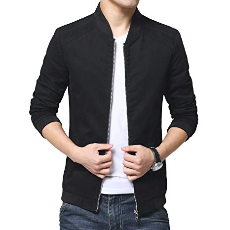 Womleys Mens Autumn Casual Bomber Jacket Coat Cotton Outerwear