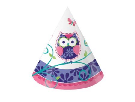 Creative Converting Owl Pal Party Hats 8-Count