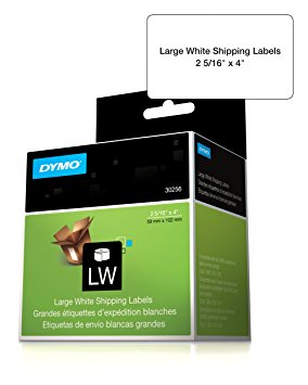 DYMO LW Standard Shipping Labels for LabelWriter Label Printers, White, 2-5/16'' x 4'', 1 roll of 300 (30256)