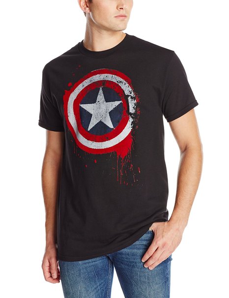 Marvel Team-Ups Men's Freedom From Fear Flock T-Shirt, Black, XX-Large