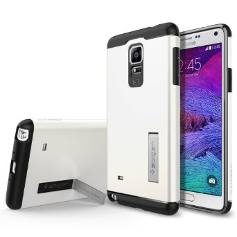 Galaxy Note 4 Case Spigen Slim Armor Dual Layer Shimmery White Dual Layer Protective Case for Galaxy Note 4 2014 - Shimmery White SGP11128
