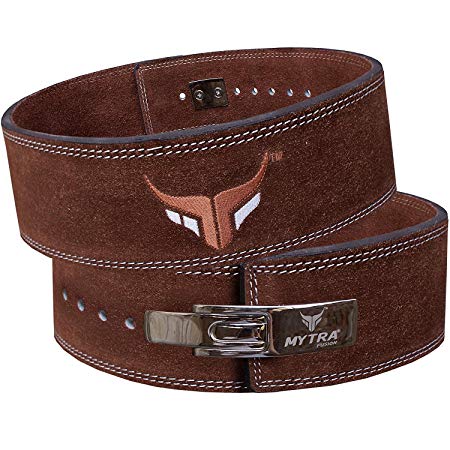 Mytra Fusion Leather courted power lifting back support belt weight lifting belt men weight lifting belt women weight lifting belt weight lifting belt lever weight lifting belt powerlifting belt.