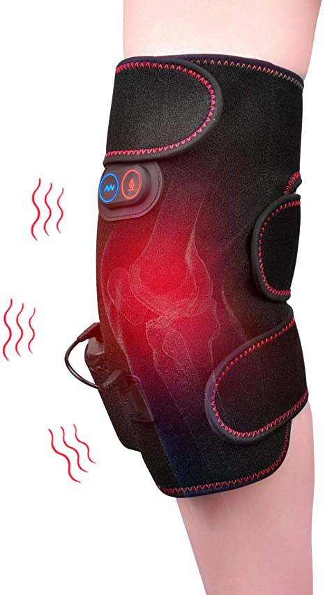 Wireless Knee Braces for Knee Pain Wireless Heated Knee Pads Knee Massager for Arthritis Pain and Support Knee Pain Relief - One for Left and Right - Powered by Portable Charger