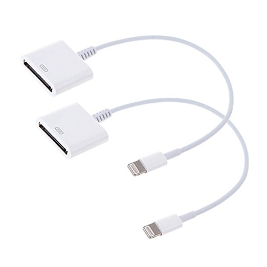 Lightning to 30-Pin Adapter Charger for iPhone7/7plus 6S/6S Plus/6 plus/6/5/5S/iPod Touch/iPad Mini/iPad Air (White)