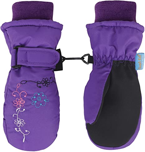 Simpli Kids Children's Winter Waterproof Ski Mittens,Animal