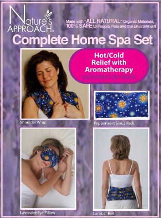 Natures Approach Aromatherapy Home Spa 4-Piece Herbal Pack Set