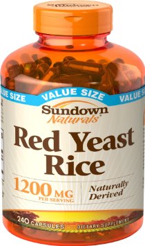 Sundown Naturals Red Yeast Rice 1200 mg, 240 Capsules