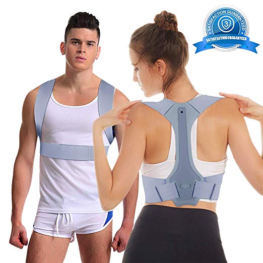 Back Posture Corrector Adjustable Shoulder Brace Support for Improve Bad Posture, Spinal Support, Back & Neck Pain Relief, Posture Trainer for Women & Men & Child [2018 New Design]