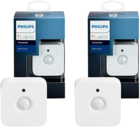 Philips Hue Indoor Smart Motion Sensor 2022 Version, 2-Pack