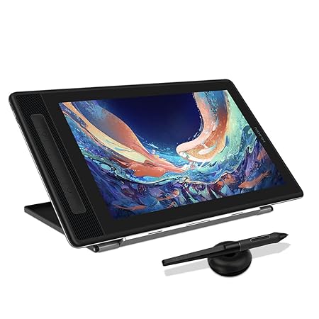 HUION Kamvas Pro 13 2.5K QHD Graphics Monitor Drawing Tablet with Screen QLED Full Lamination Battery-Free Stylus PW517 for Windows PC, Mac, Android, 13.3inch Digital Drawing Tablet Pen Display