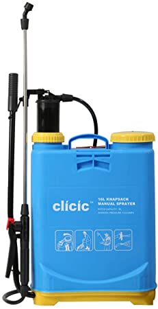 Backpack Sprayer 4 Gallon (16L) - Knapsack Manual Hand Pump Sprayer for Garden Lawn Yard Farm