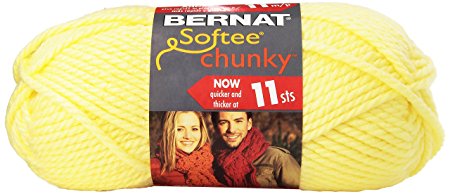 Bernat Softee Chunky Yarn, Baby Yellow, Single Ball