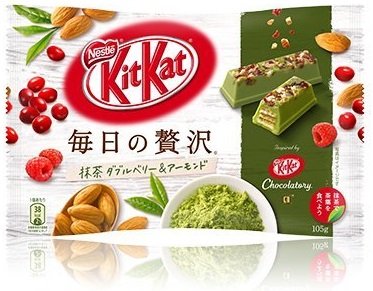 Kit Kat Chocolatory Chocolate Bar "Every day of luxury"Matcha Green Tea double berry & almond Flavor