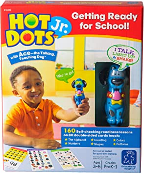 Educational Insights Hot Dots Jr. Getting Ready For School Set with Ace Pen