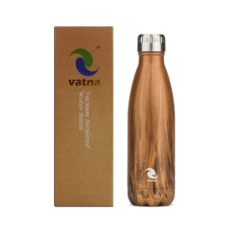 Vatna Insulated Water Bottles,Double Wall Vacuum Stainless Steel Water Bottle, Fashion Sports Cup,Hot 24 hours - Cold 12 hours,COLA Shaped, Hydration Bottle, 17 OZ / 500 ML