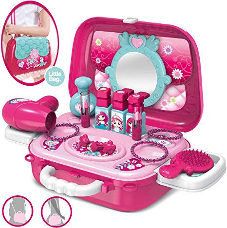 Dreamon Role Play Jewellry Kit for Girls Toy Set 2 in 1 Princess Bag Gift for Girls Kids 3 Years Old