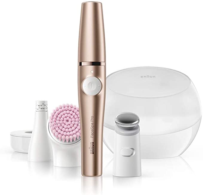 Braun FaceSpa Pro SE921 (Japan Import) | All-in-one Beauty Device for Facial Epilation | Incl. Facial Epilator, Attachment for Skin Tightening & Facial Cleansing Brush