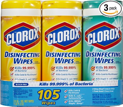Clorox Disinfecting Wipes Value Pack, Scented, 3 Count