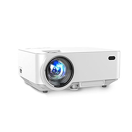 1500 Lumens LED Projector(Warranty Include) Multimedia Portable Video Projector 170" Screen for Home Cinema Support 1080P HD HDMI VGA AV USB Input Laptop Xbox TV box DVD, White