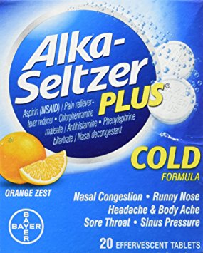 Alka-Seltzer Plus Cold Formula-Orange Zest-20 ct