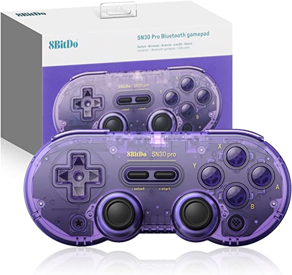 8Bitdo SN30 Pro Switch Wireless Bluetooth Game Controller Gamepad for Switch Steam Mac PC Android Windows MacOS (Purple)