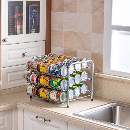 Odd Easy Can Rack Organizer, 3-Tier Can Storage Dispenser Holders Detachable Holds Up 36 cans for Kitchen Pantry Shelf