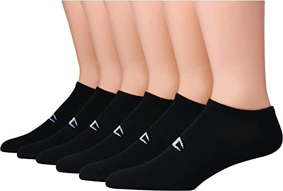 Champion Men's Logo Super No Show Socks, 6-pairs