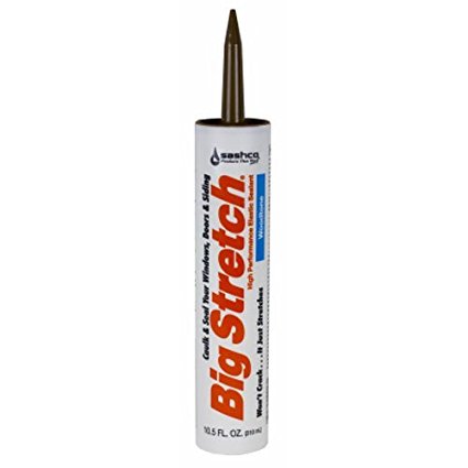 Sashco Big Stretch Acrylic Latex High Performance Caulking Sealant, 10.5 oz Cartridge, Woodtone