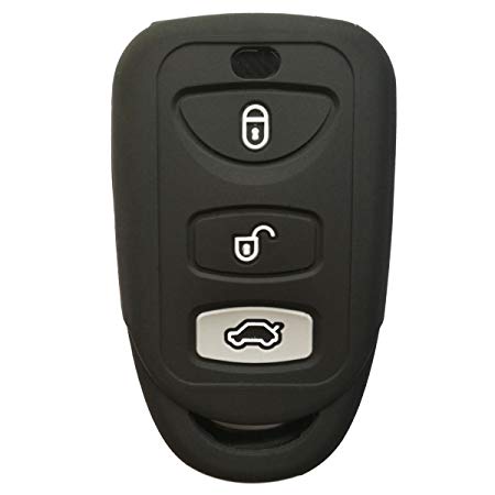 Coolbestda Silicone 3buttons Smart Key Fob Remote Cover Case Protector Holder Keyless Entry for Hyundai Elantra Genesis Sonata Kia Sorento Forte Optima Rondo Spectra