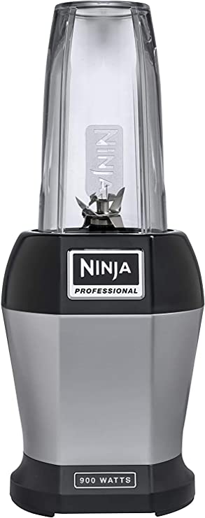 Ninja Nutri Pro Compact Personal Blender, with 18 Oz. and 24 Oz. to Go Cups, in a Black and Silver Finish