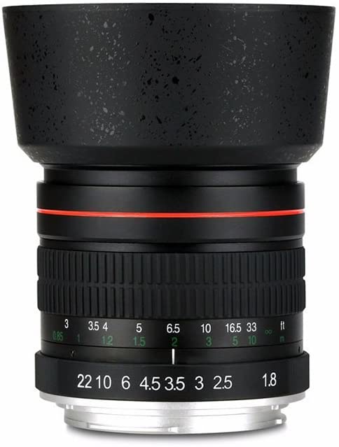 Lightdow 85mm F1.8 Medium Telephoto Manual Focus Full Frame Portrait Lens for Canon EOS Rebel T8i T7i T7 T6 T3i T2i 4000D 2000D 1300D 850D 800D 600D 550D 90D 80D 77D 70D 50D 6D 5D etc