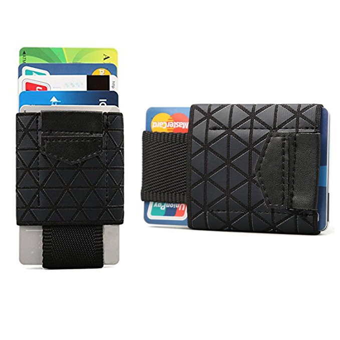 CASEKING Men Women Mini Wallet Superfine fiber reinforced leather RFID Safe Card Case