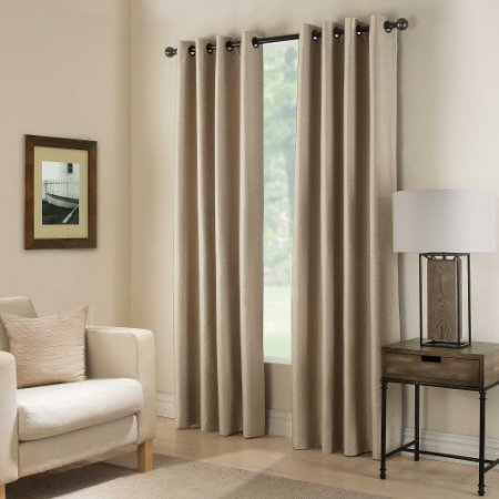 Gorgeous Home DIFFERENT SOLID COLORS and SIZES 72 1 PANEL SOLID THERMAL FOAM LINED BLACKOUT HEAVY THICK WINDOW CURTAIN DRAPES BRONZE GROMMETS TAUPE TAN 84 LENGTH