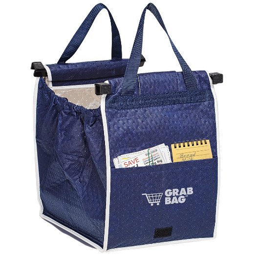 1 X ASOTV Insulated Reusable Grab Bag Grocery Shopping Tote Holds Up To 40 lbs