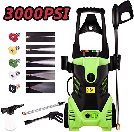 Homdox 3000 PSI Electric Pressure Washer, 1800W Power Washer, Professional Washer Cleaner Machine with 5 Interchangeable Nozzles,Upgrade