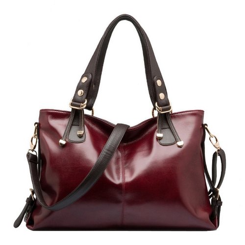 Color Scissor Womens PU Leather Smooth Roomy Shoulder Bag Crossbody Handbags